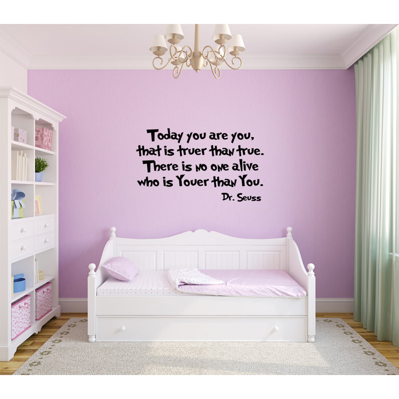 Text & Numbers Wall Decal, Black