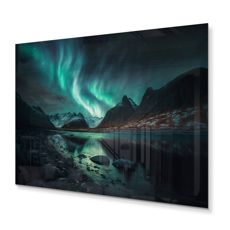 Décoration murale aurores boréales, H 16 po x l 32 po x P 1 po