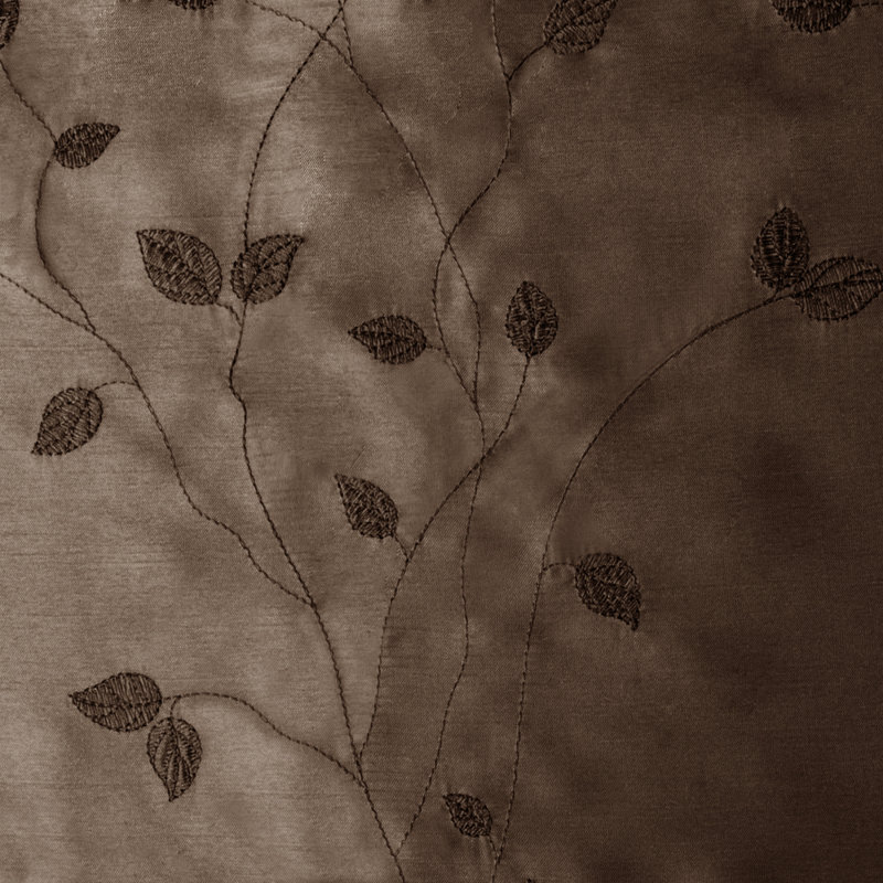 Besteiro Faux Silk Blackout Curtain Single Panel, 54" W x 63" L, Mocha