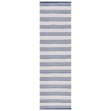 Striped Kilim 803 Area Rug in Gray / Blue