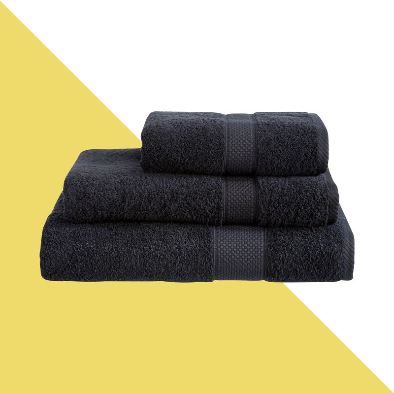 Arelious Multi-Size Bale, Black, Bath Sheet - 1, Bath Towels - 2, Hand Towels - 2