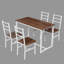 Ensemble de table de salle à manger 48 pièces en bois 48 po pour 4 panneaux de fibres à densité moyenne, dossier incurvé, conception Tuck compacte, table de 176 lb, boîte mince de 4,7 po-783621582-796115098-796115100