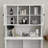 White Laundry Storage Cabinet With Adjustable Shelves And Frame Removable Bags - Finish-769118495