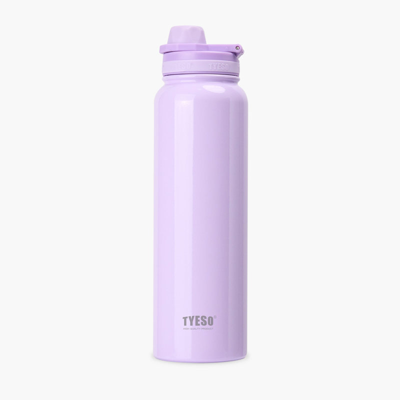 Bouteille de sport légère en acier inoxydable avec poignée TYESO, 40 oz, Mauve