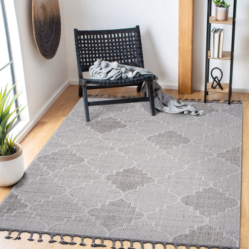 Collection Trellis Indoor/Outdoor Area Rug, Rectangle 5'3" x 7'6"