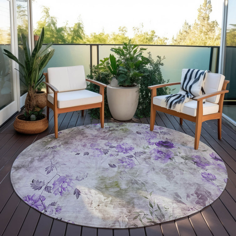 Alta Washable Floral Indoor / Outdoor Rug