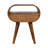 Chestnut Circular Open Bedside, 1-Drawer
