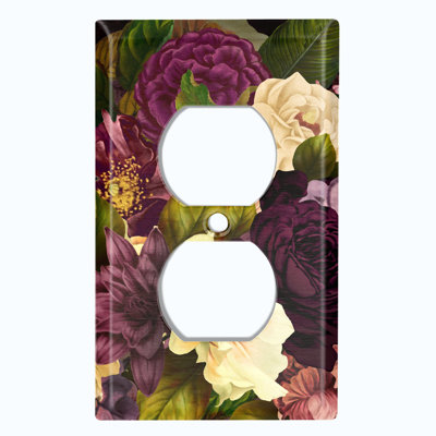 Patterned 1 - Gang Duplex Outlet Standard Wall Plate