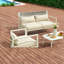 Canapés de patio confortables, ensemble de 4 sièges modernes en corde de métal pour la cour arrière