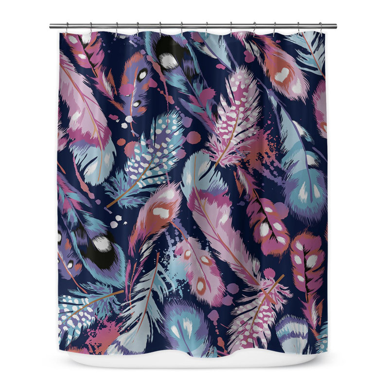 Abstract Shower Curtain, 90" H x 70" W
