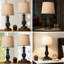 Ensemble de 2 lampes de table à intensité variable, 3 lumières à contrôle tactile, lampes de chevet de ferme avec ampoules blanc chaud incluses, décor rustique pour le salon et la chambre à coucher