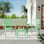 3-Piece Bistro Set, Outdoor Bistro Set, Stackable Metal Square Table and Chairs-1458505981