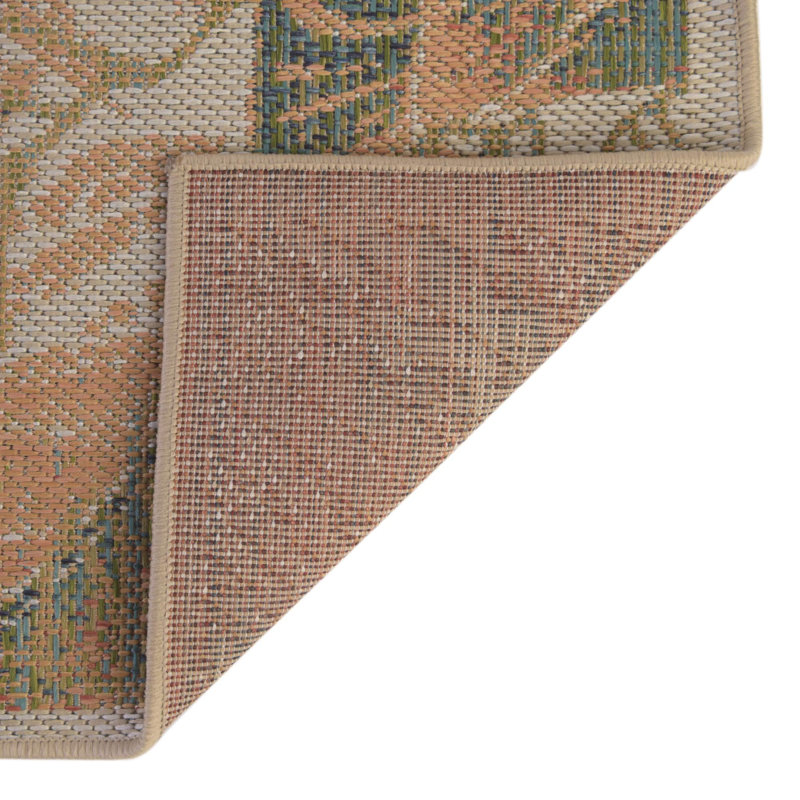 Tapis d'intérieur / extérieur ivoire / vert / brun clair Trevin, Rectangle 4 pi x 6 pi