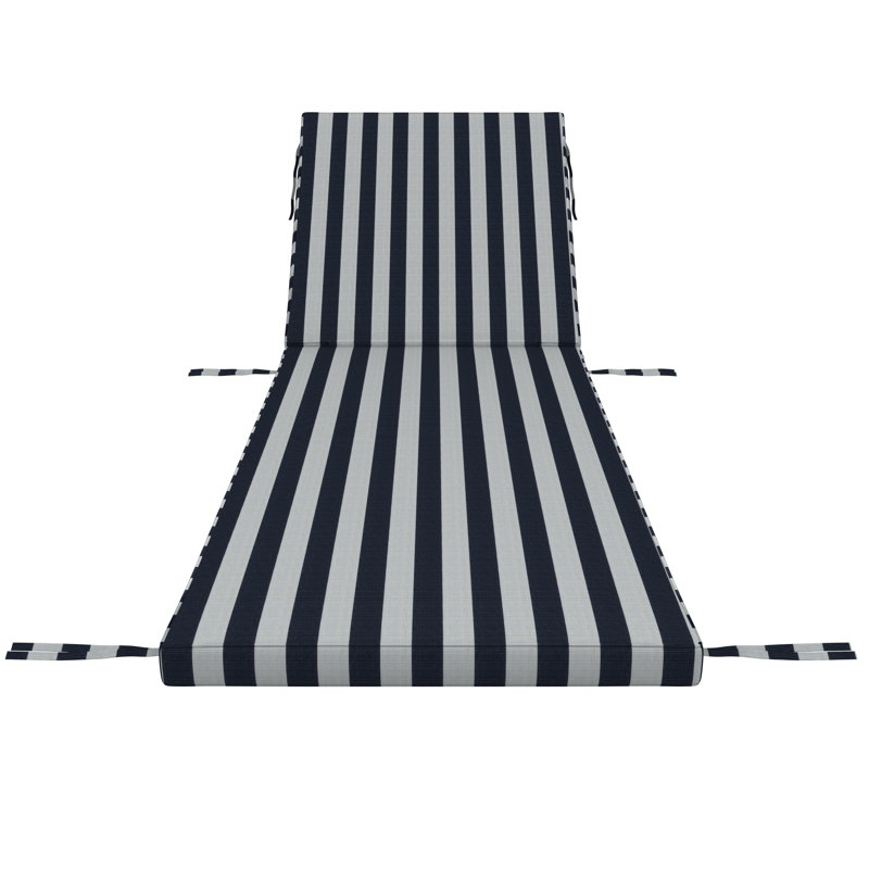 Outdoor Chaise Cushion With Sunbrella Fabric, 26" W x 80" D, Sunbrella® Expressive Mist
