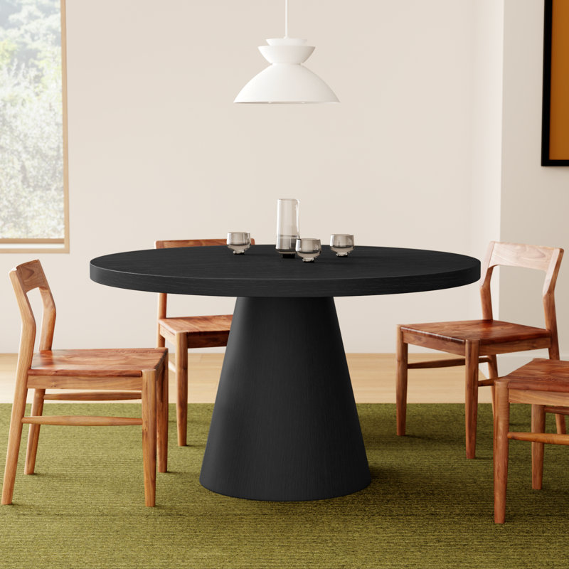 Emberly Round Dining Table, Black