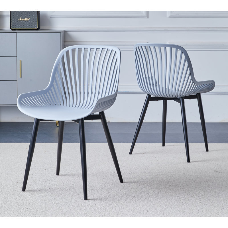 Eker 42.5cm H Slat Back Side Chair, Grey