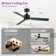 Korryn 48'' Black 3-Blade Indoor/Covered Outdoor Lightless Ceiling Fan with Remote Control