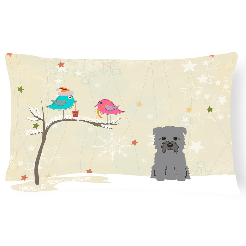 Coussin lombaire en toile de noël intérieur/extérieur, Gris