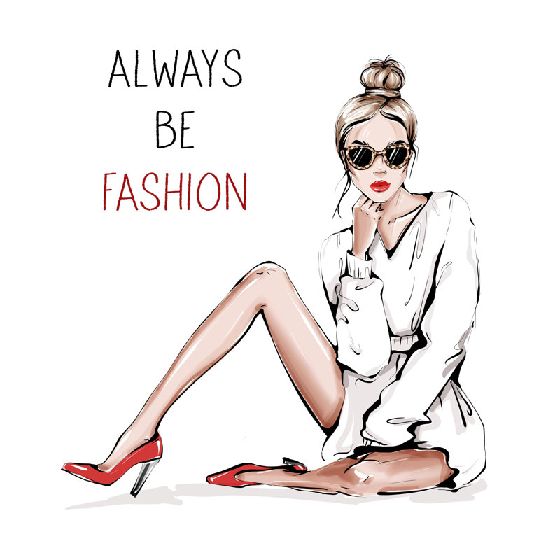 Always Be Fashion - Painting Print, 91cm H x 61cm W, Wrapped Canvas
