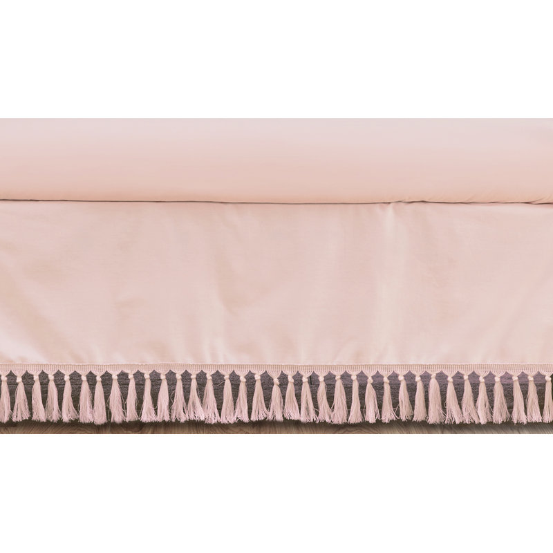 Volant 100% coton Boho Fringe, Rose