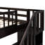 Lit superposé d'escalier avec rangement fonctionnel et garde-corps