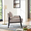 Fauteuil d'appoint rembourré en chenille moderne, gris-1056847362