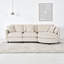 Canapé modulaire courbé 107 pièces 3 pièces avec 3 coussins décoratifs 107 po Chenille - Confortable et polyvalent pour les salons, les bureaux et les appartements-16166399