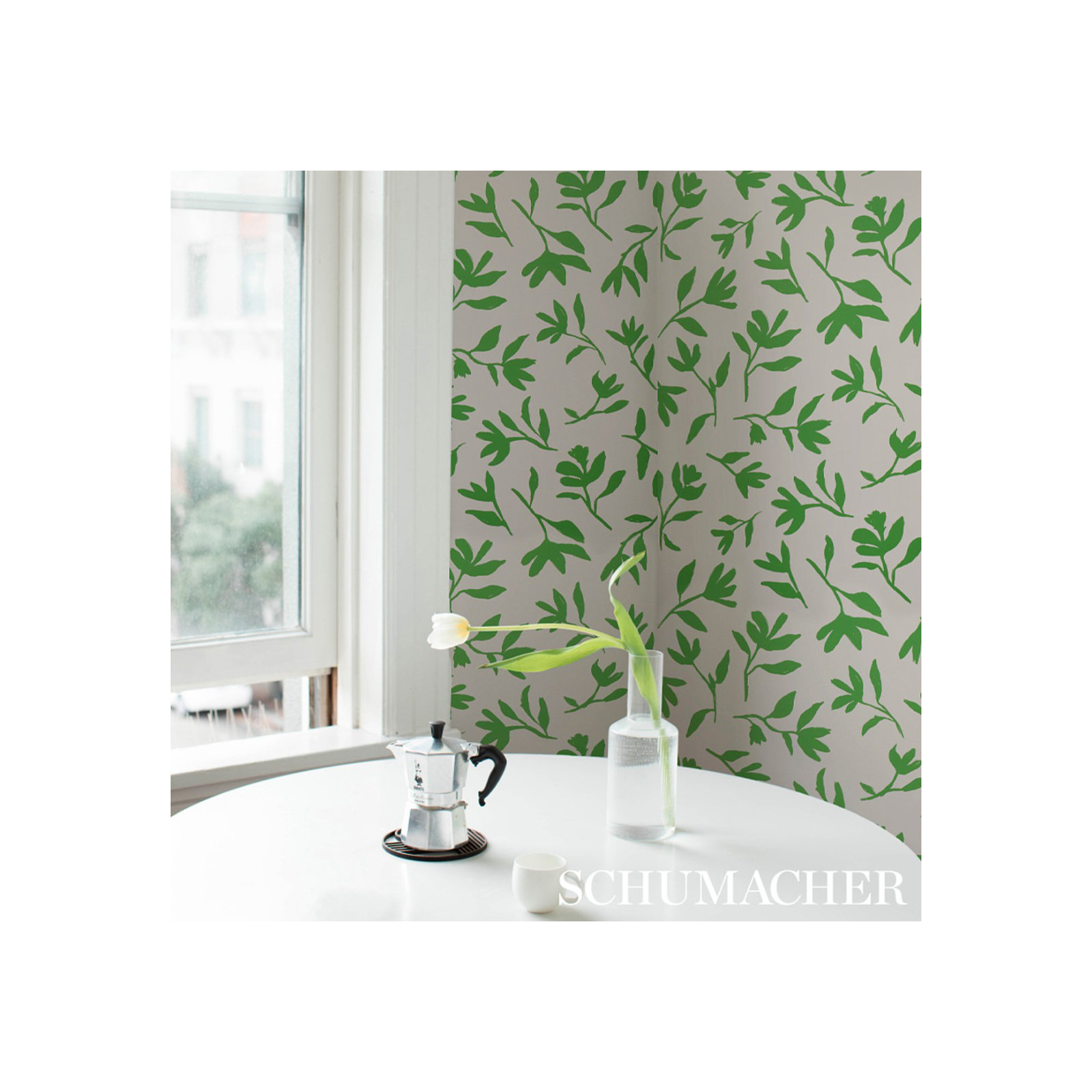 Laurel Wallpaper, Green