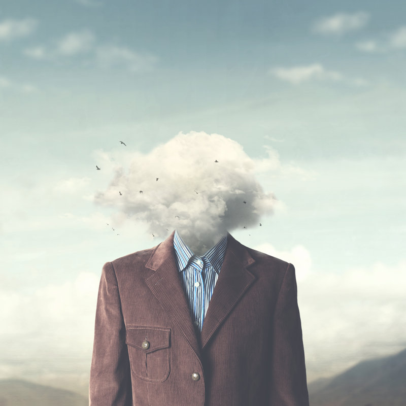 Stressed Man - Wrapped Canvas Print, 91cm H x 91cm W x 3.8cm D