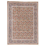 High-Quality Hand-Knotted Wine And Navy Area Rug