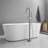 Single-Handle Freestanding Tub Faucet With Hand Shower Brass Floor Mount Tub Filler-108840440