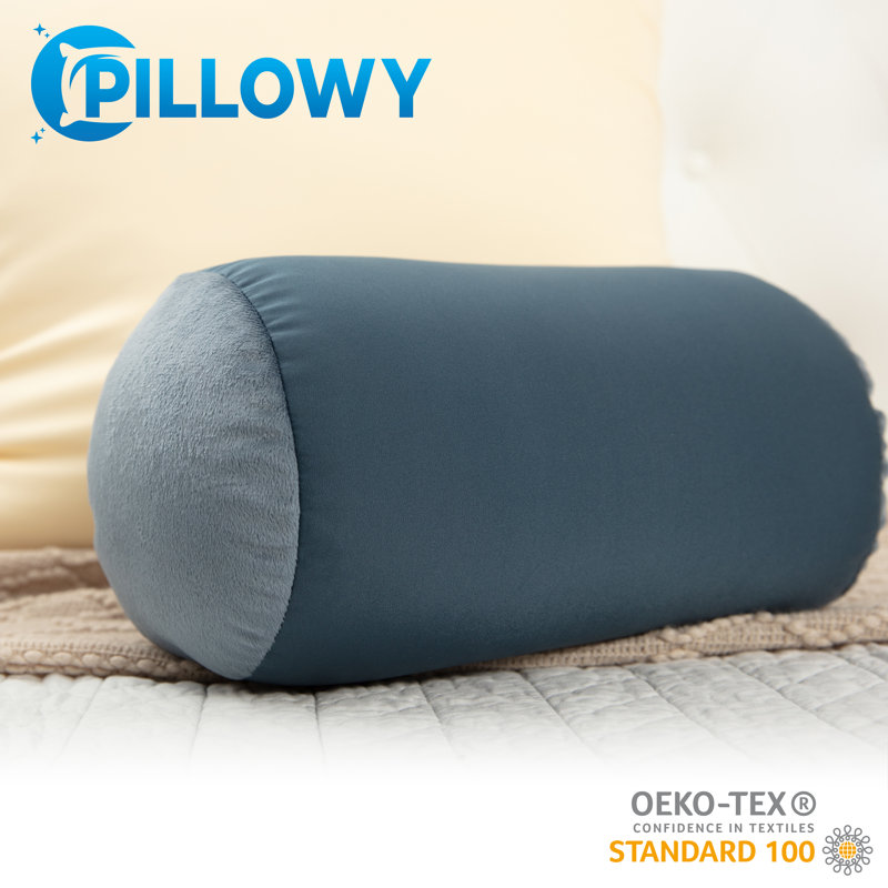 Microbead Bolster Neck Roll Pillow, Dark Slate Gray