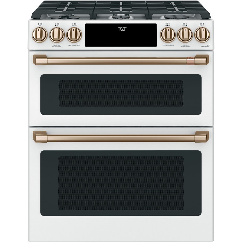 Front Control Gas Range Handle Kit, Brushed Bronze