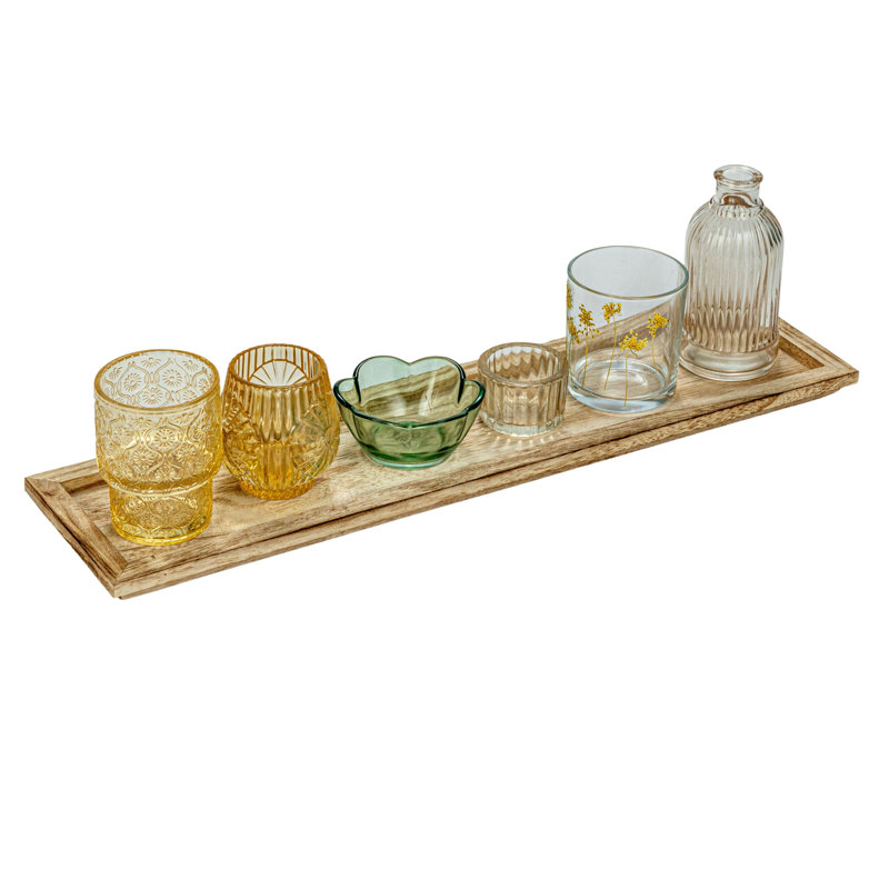 Ensemble de porte-votives de table en verre 7 pièces