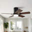 Ventilateurs de plafond à profil bas de 42 pouces avec lumière et télécommande, DEL à intensité variable, moteur CC réversible silencieux, pour une utilisation à l'intérieur ou à l'extérieur (noir)
