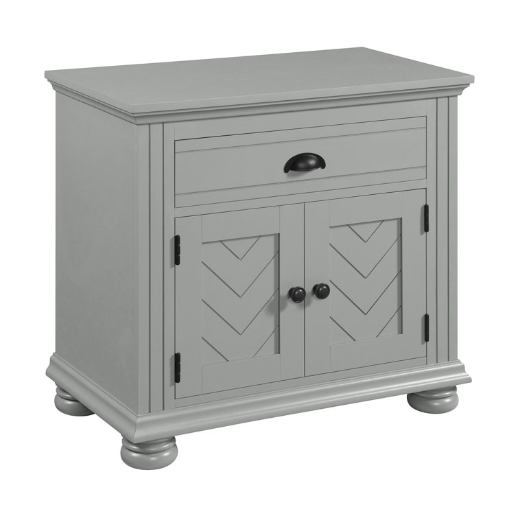 Picket House Furnishings Conaughey 1-Drawer Nightstand in Grey