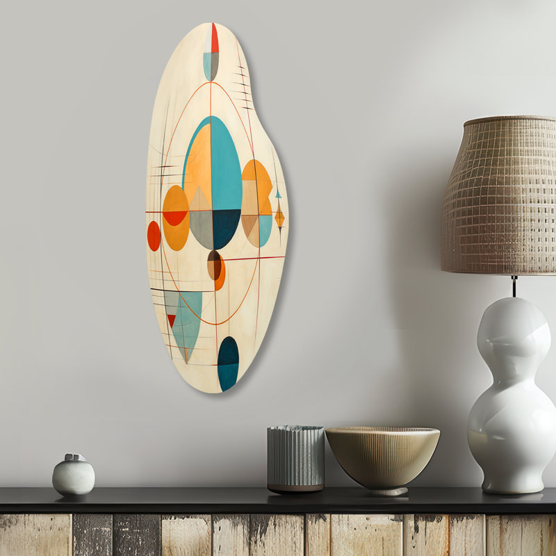 Haverhill - art mural asymétrique moderne en métal incurvé de style Mid-Century, H 30 po x l 11 po