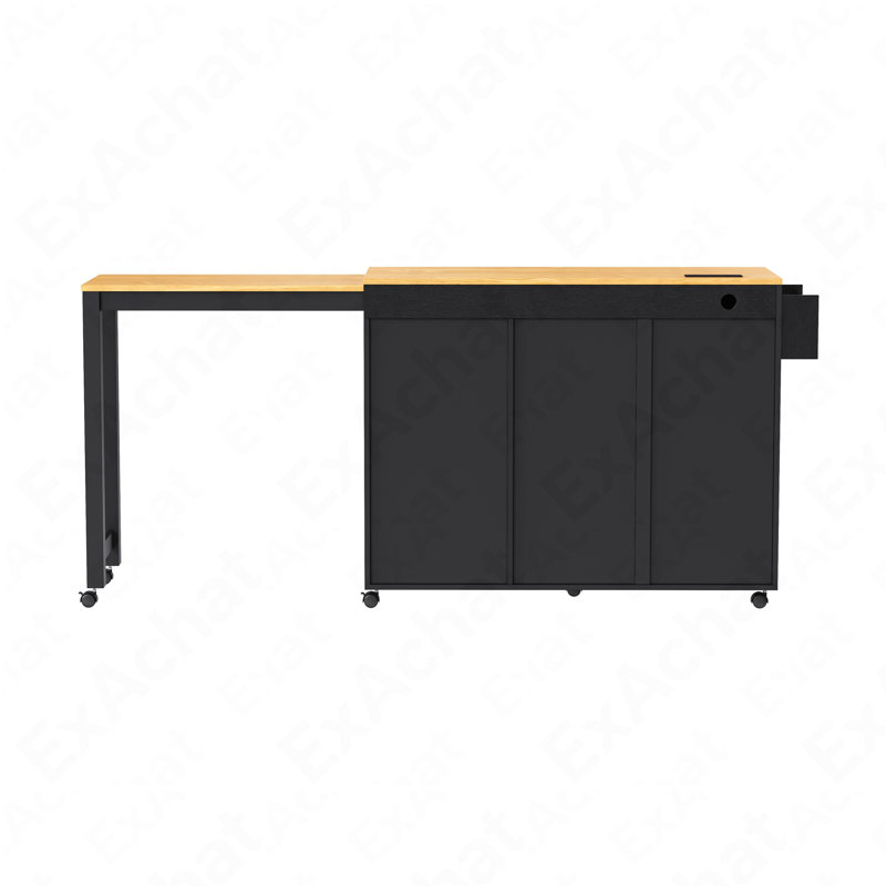 74.8" Kitchen Island With Extendable Dining Table, Kitchen Storage Cart With 3 Drawers, Power Outlet, Rolling Kitchen Island On Wheels With Spice Rack And 2 Door Cabinet, For Kitchen, Black