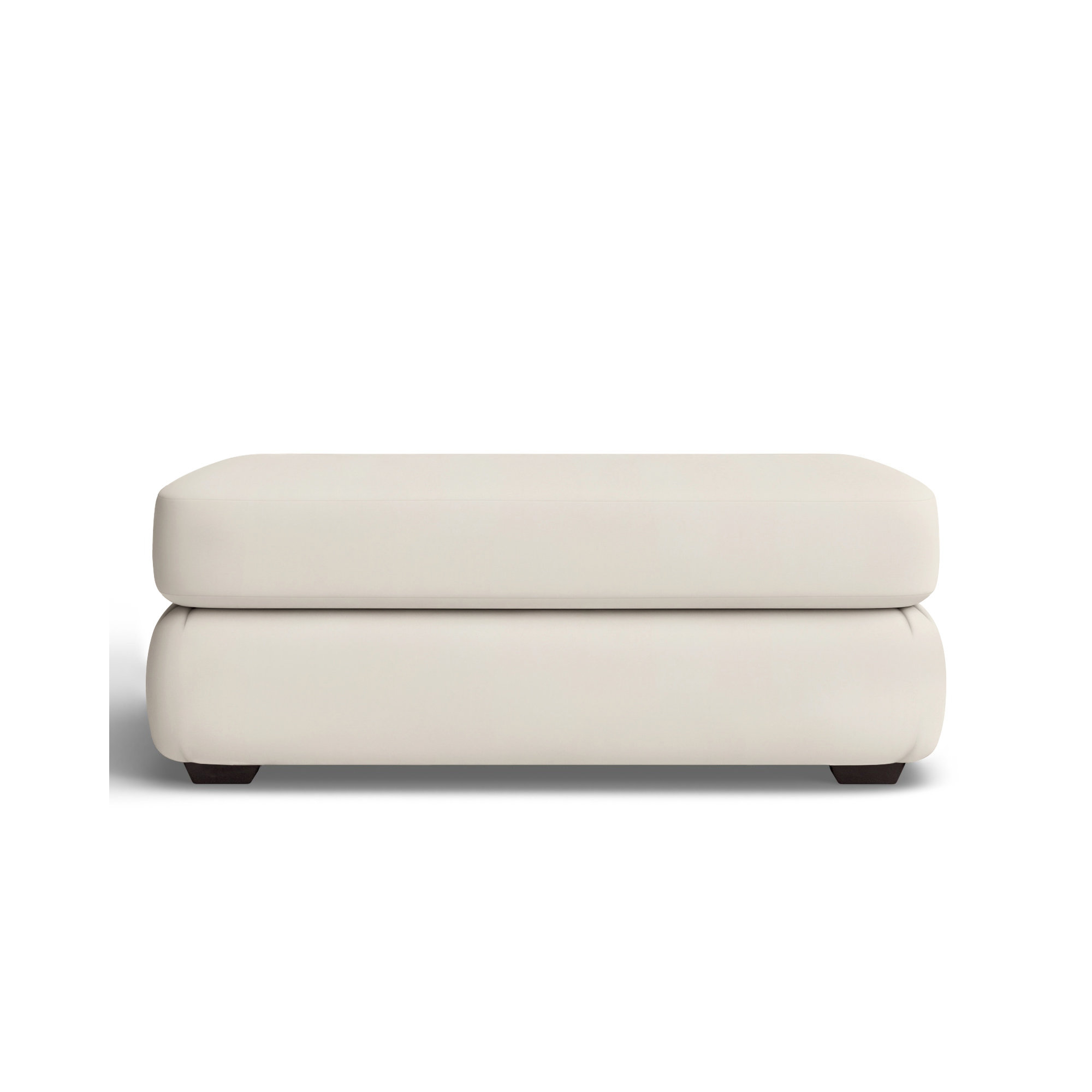 Emilio Upholstered Ottoman, Canvas Canvas Sunbrella® Canvas
