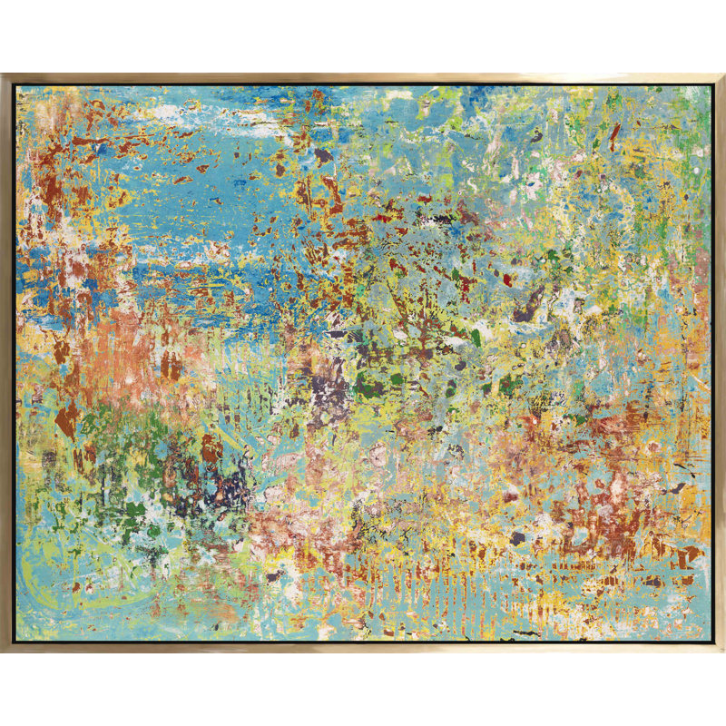 Scene Through A Pinhole Painting, Gold Framed