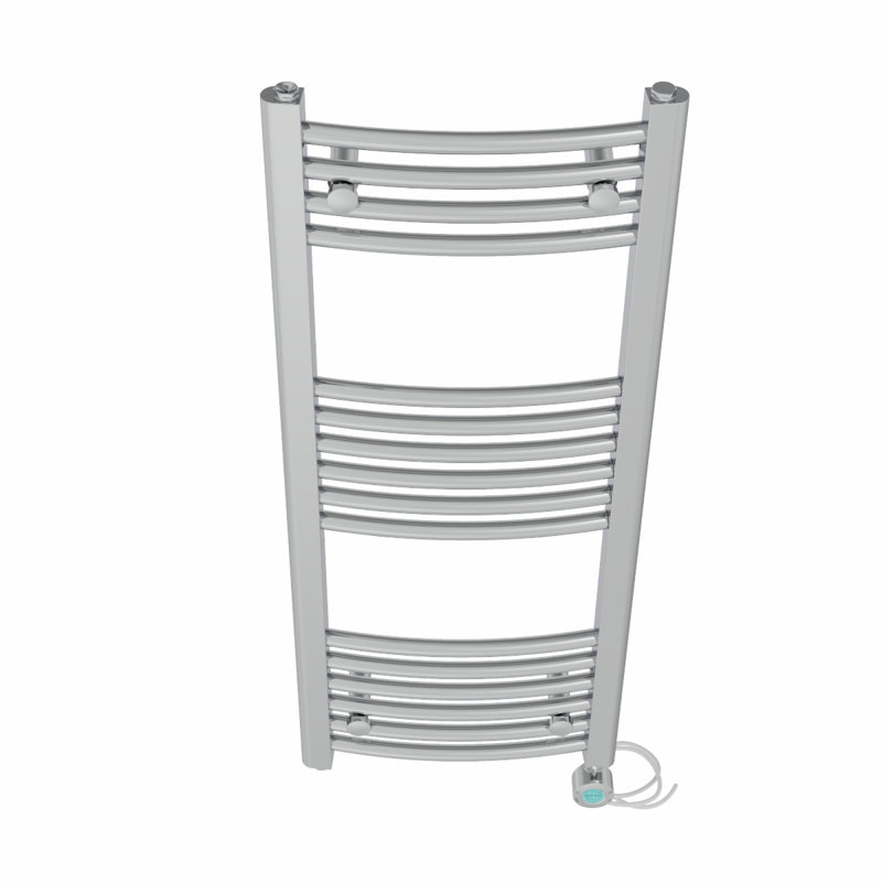 Curved Towel Rail Heated Towel Rails, 100" H x 40" W x 4.5" D, Chrome