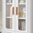 White 3-Tier Corner Storage Bins Stackable Multipurpose Storage Organiser Cabinet