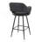 Margarite 26" Contemporary Fixed-Height Counter Stool In Black Metal And Black Faux Leather With Square Black Metal Footrest By Lumisource - Set Of 2-804930651-804930649