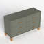 Commode double 6 tiroirs olive
