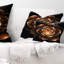 Coussin lombaire floral fractal scintillant