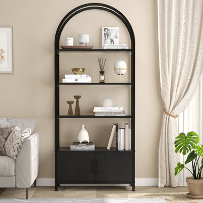 181.7cm H x 80.1cm W Iron Bookcase
