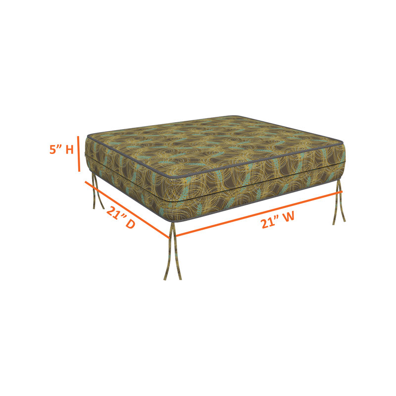 Housse de coussin pour l'extérieur, H 5 po x l 21 po x P 21 po
