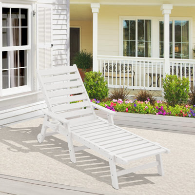 Chaise longue avec accoudoirs et roulettes Swann