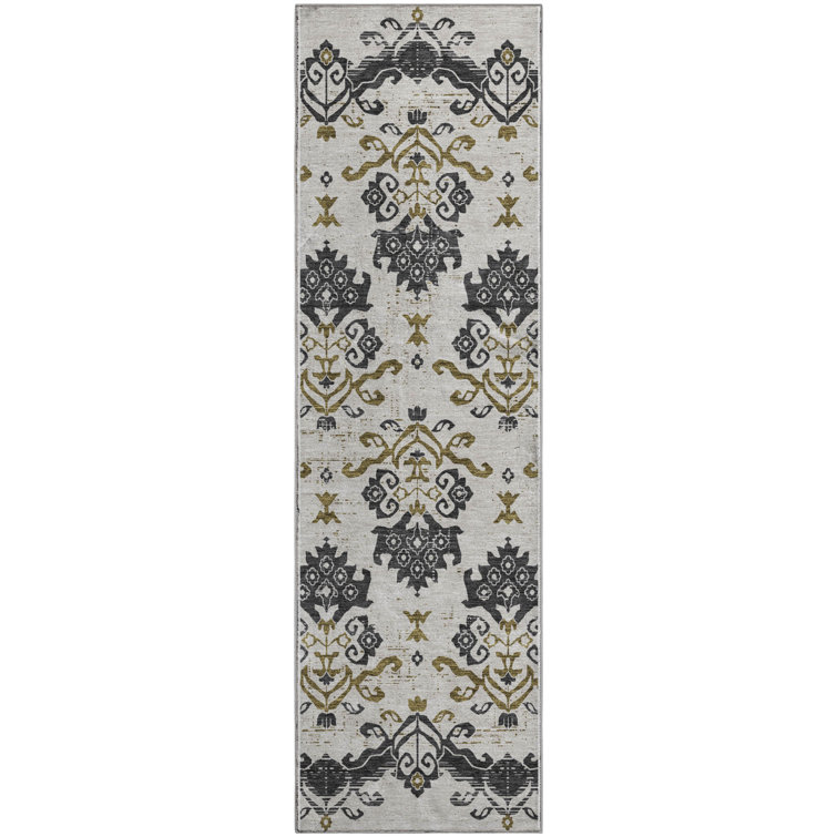 Premium Machine Washable Prisco Black Rug
