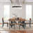 Rectangular Dining Table with Solid Wood Top